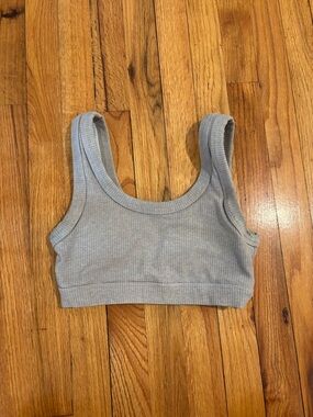 Alo Yoga Ribbed Sports Bra LIKE NEW SMALL GRAY
